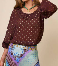Rixo - Alora Metallic Top