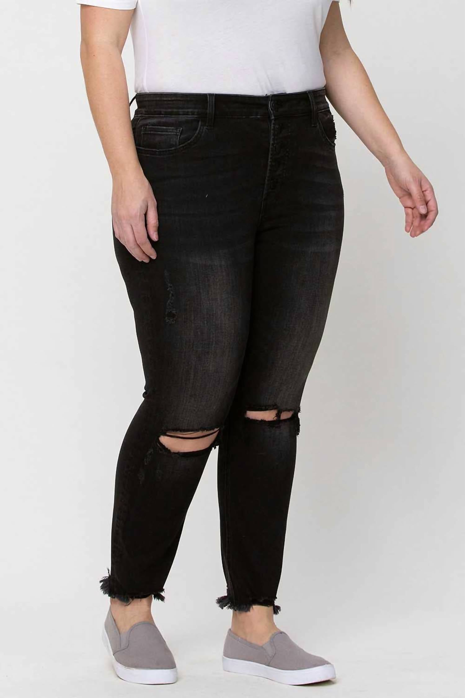 Vervet By Flying Monkey - High Rise Button Fly Skinny Jeans - Plus