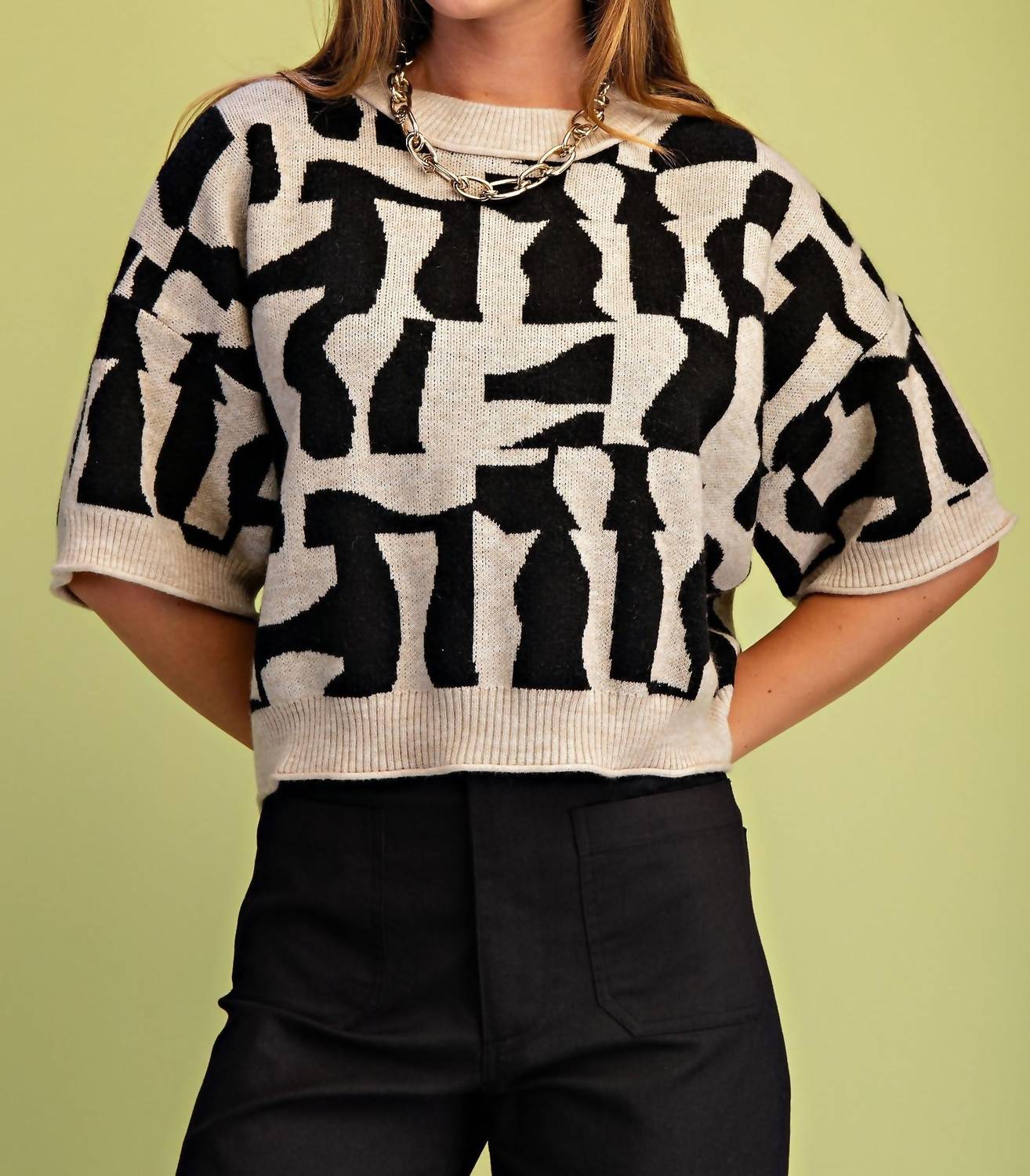 Gigio - Geometric Print Sweater