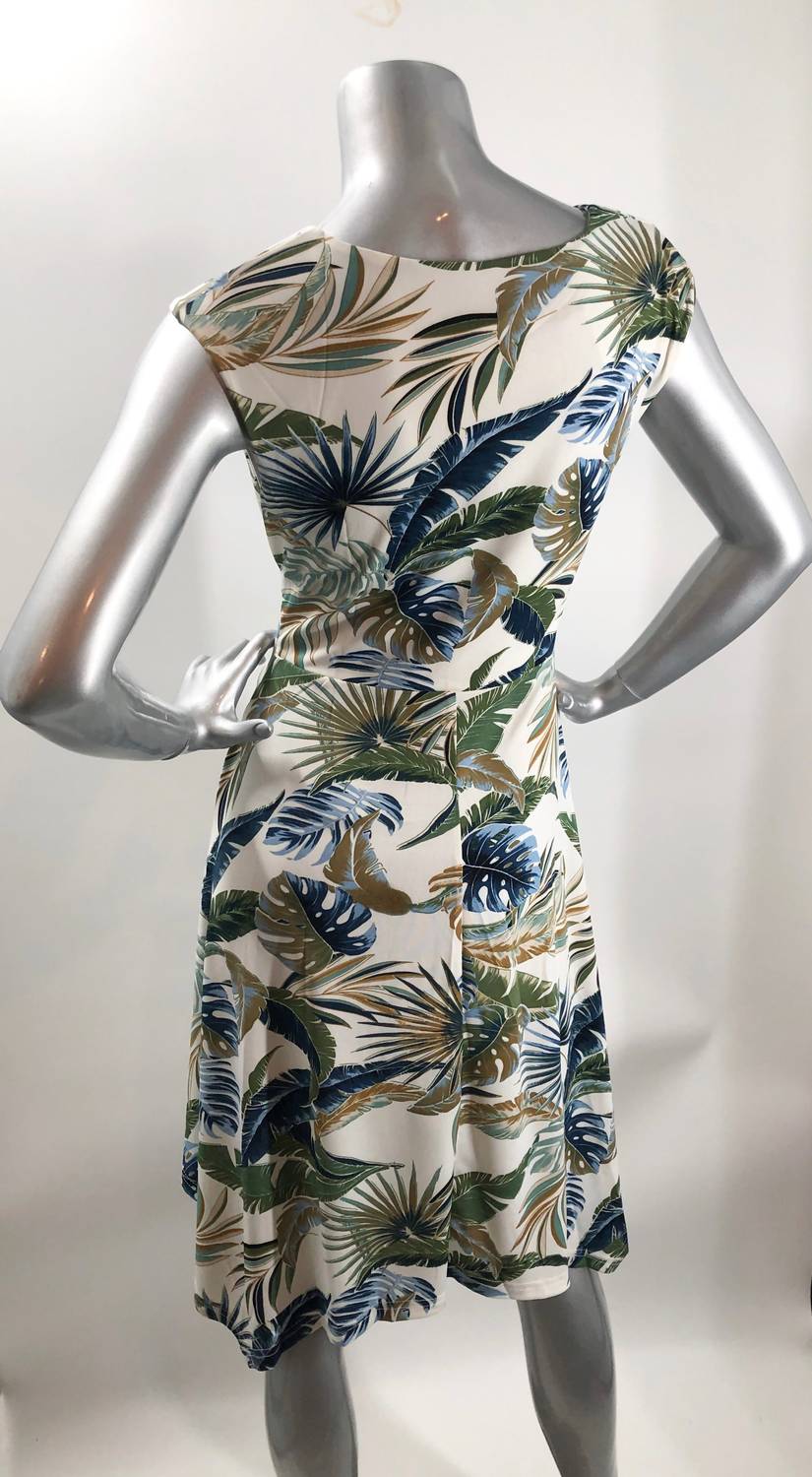 Papillon - Women's Winslow Tropical Stretch Sleeveless Dress With Tie Belt