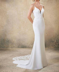 MORILEE Rasia Petal Train Wedding Dress in ivory nude - women's dress