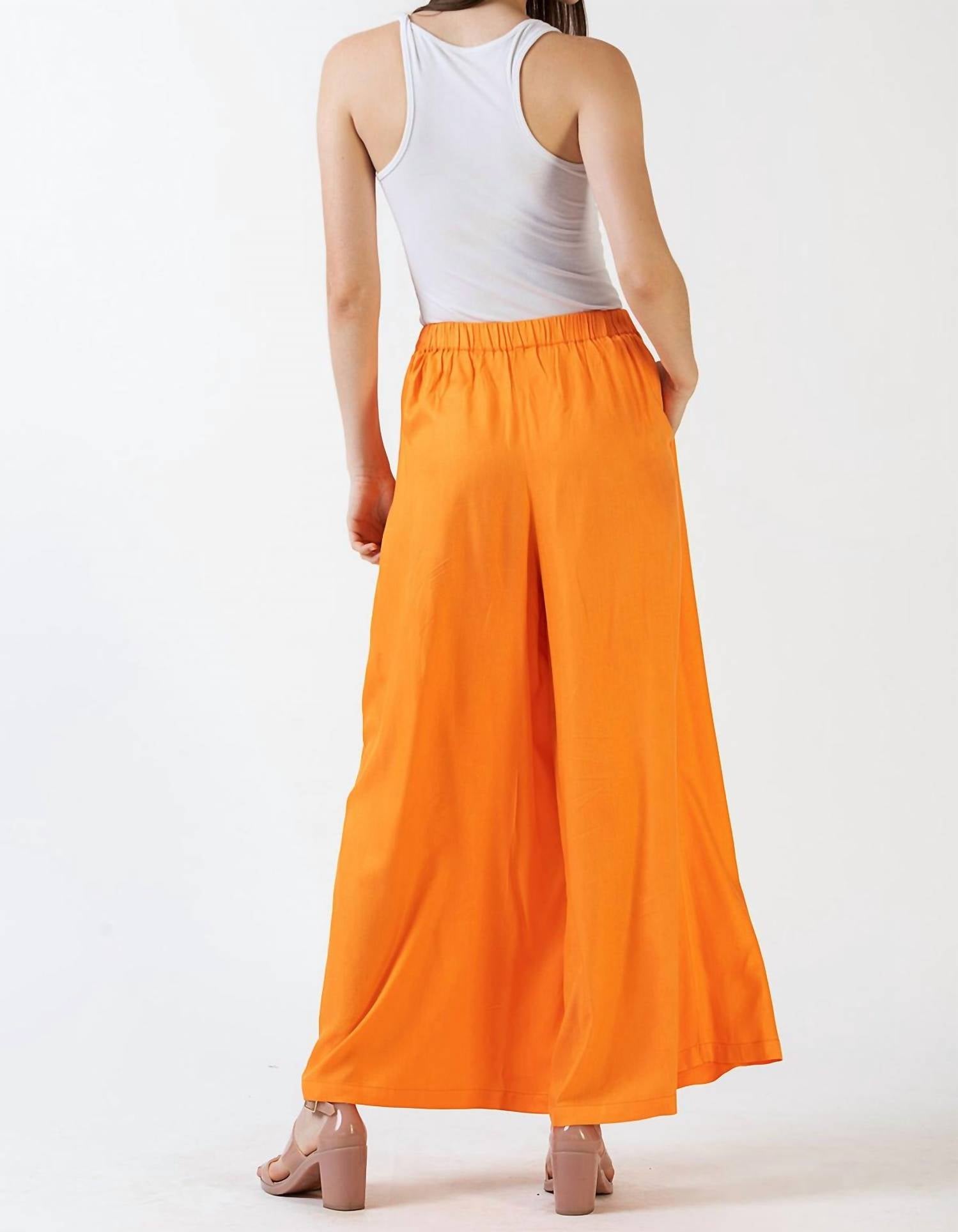 Celina Moon Jana Wide Leg Pants in orange boheme - women's pants - alternate view