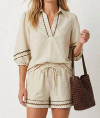 Naked Zebra - Lulu Linen Top
