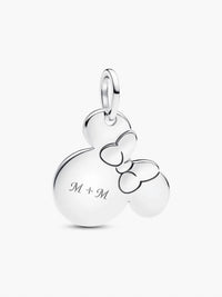 Pandora Disney Minnie Mouse Engravable Dangle Charm in silver - women's jewelry - alternate view