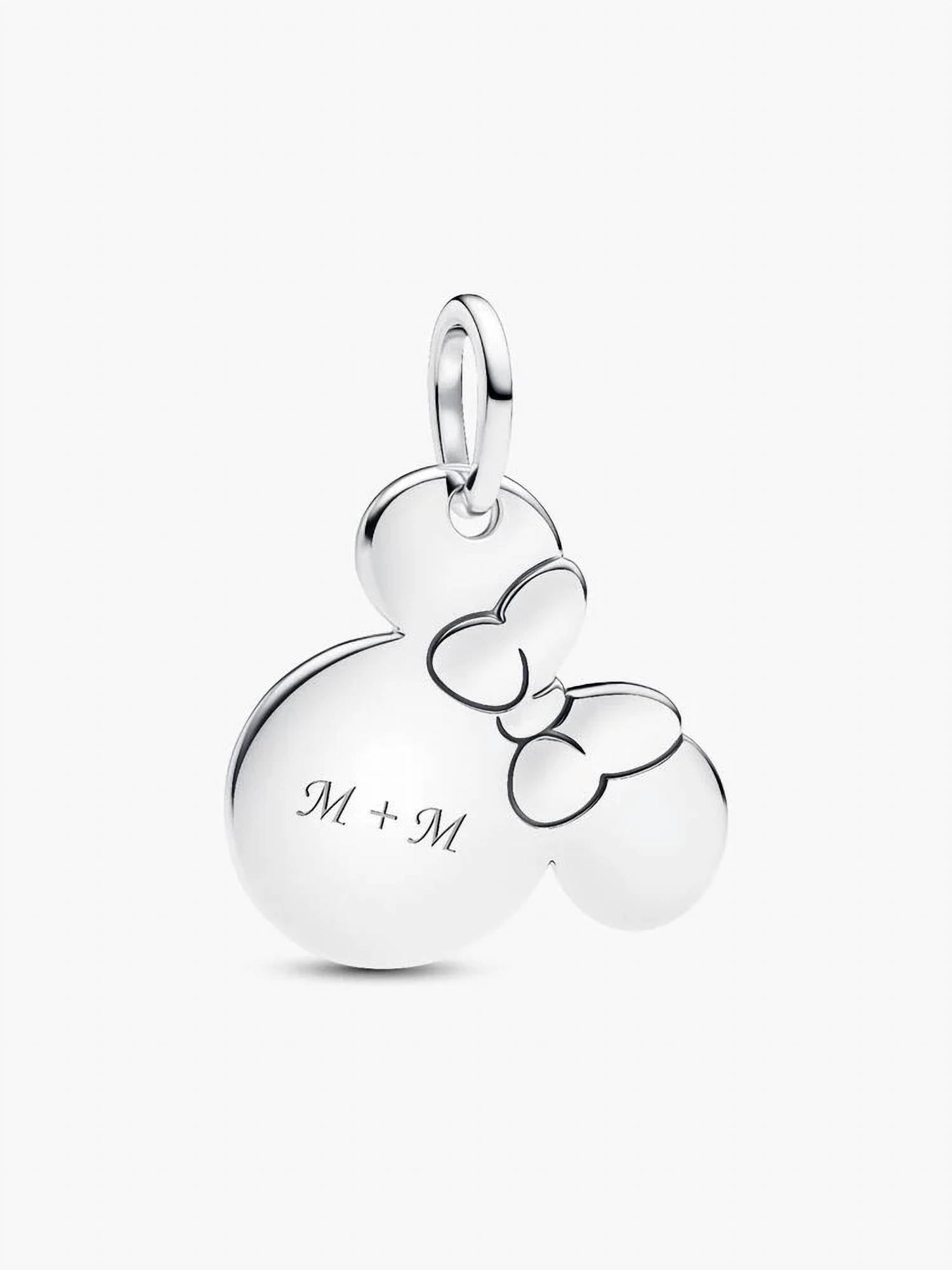 Pandora Disney Minnie Mouse Engravable Dangle Charm in silver - women's jewelry - alternate view