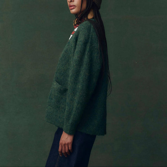 The Great. - The Brushed Melange Cardigan