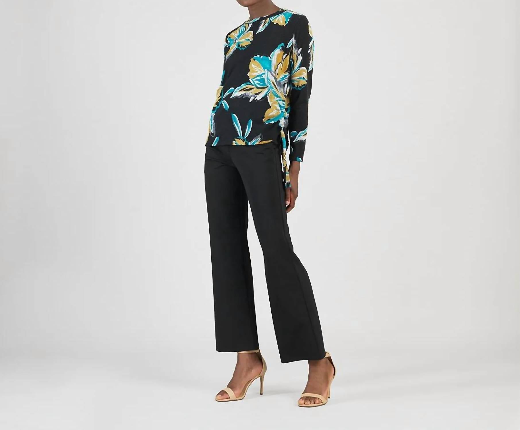 Clara Sunwoo - Textured Side Pull-tie Sweater Top