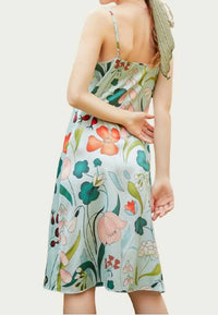 MULBERRY FLORAL-PRINT SILK MIDI SLIP DRESS