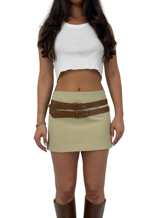 Lioness - Double Buckle Micro Mini Skirt