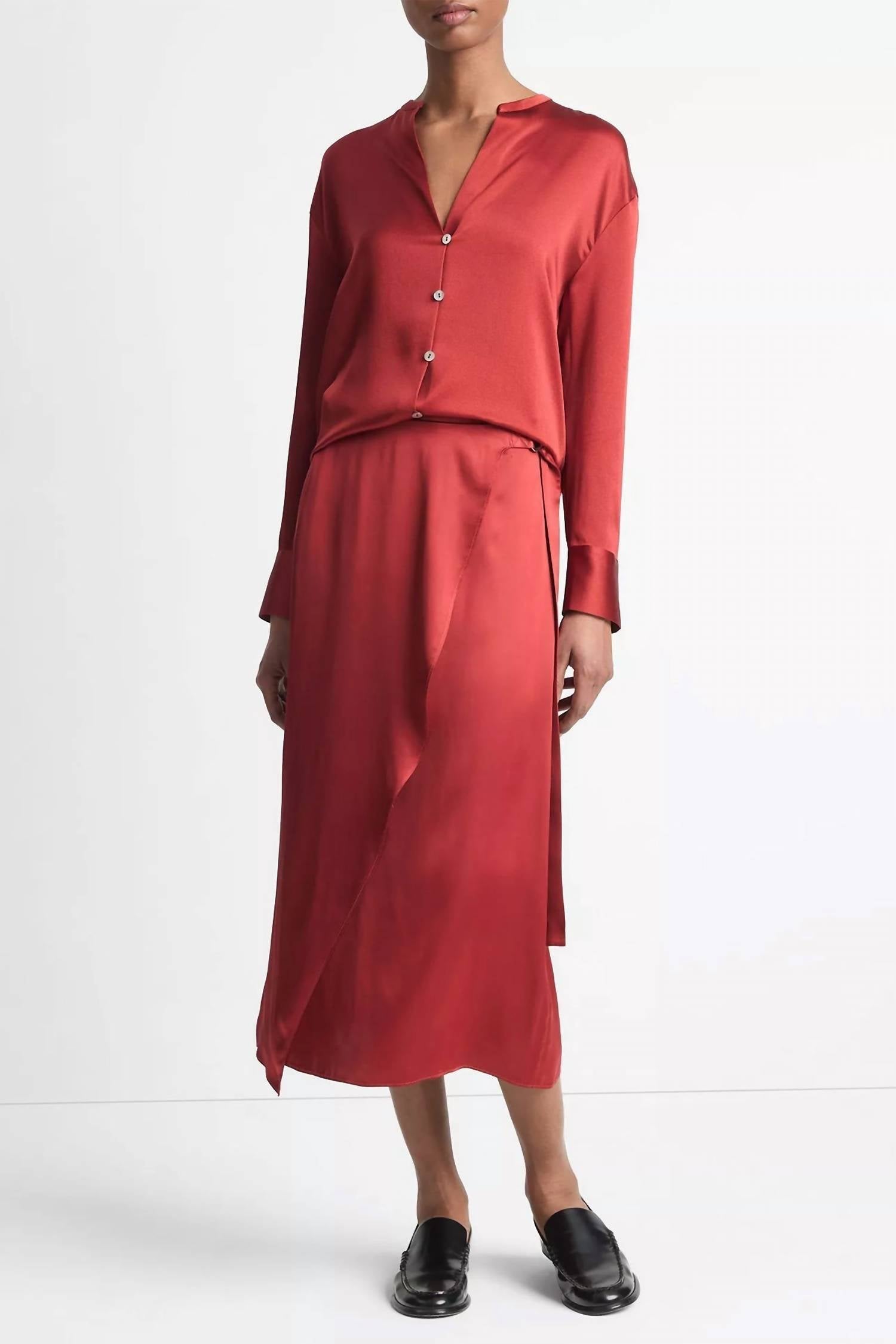 Vince - Draped D-ring Wrap Skirt