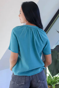 Bella Dahl - Flowy Short Sleeve Pullover Top