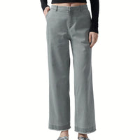 ATM Women's Garment Wash Cotton Twill Boyfriend Pants in olive drab - women's pants