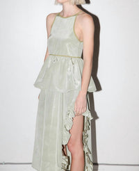 Kkco - Peplum Wrap Apron Skirt