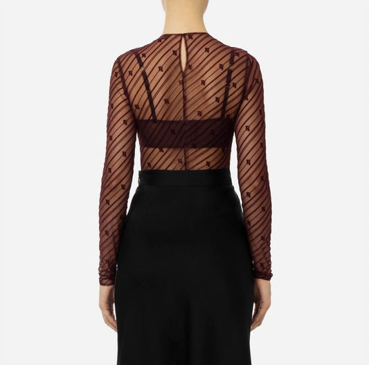 Elisabetta Franchi - Diagonal Print Body Suit