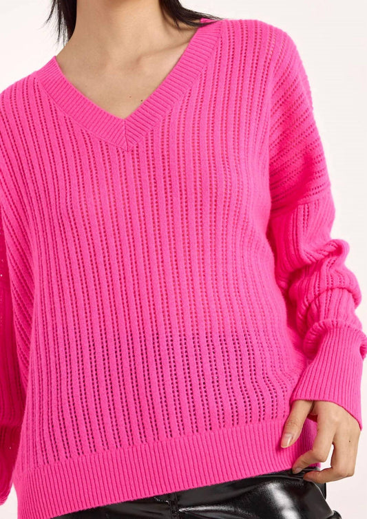 Brodie Cashmere - Demi Ladder V-neck Sweater