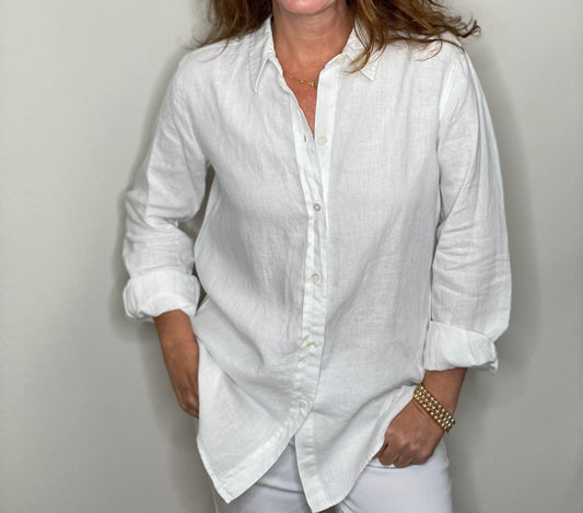 Pure Amici - Button Down Linen Shirt