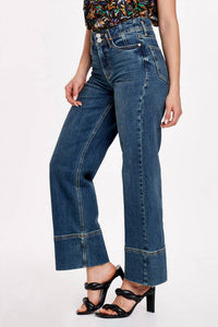 DEAR JOHN DENIM Holly High-rise Straight Leg Jeans in gysun - women's jeans - detail view