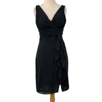 Donna Morgan - Women's Sleeveless V-neck Ruched Silk Lined Dress