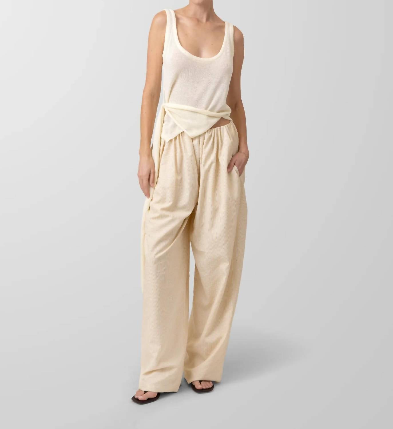 Line And Dot - Alvynne Drape Tissue Tank Top