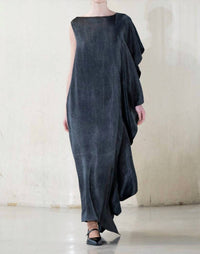 Dawei - One-sleeve Maxi Dress