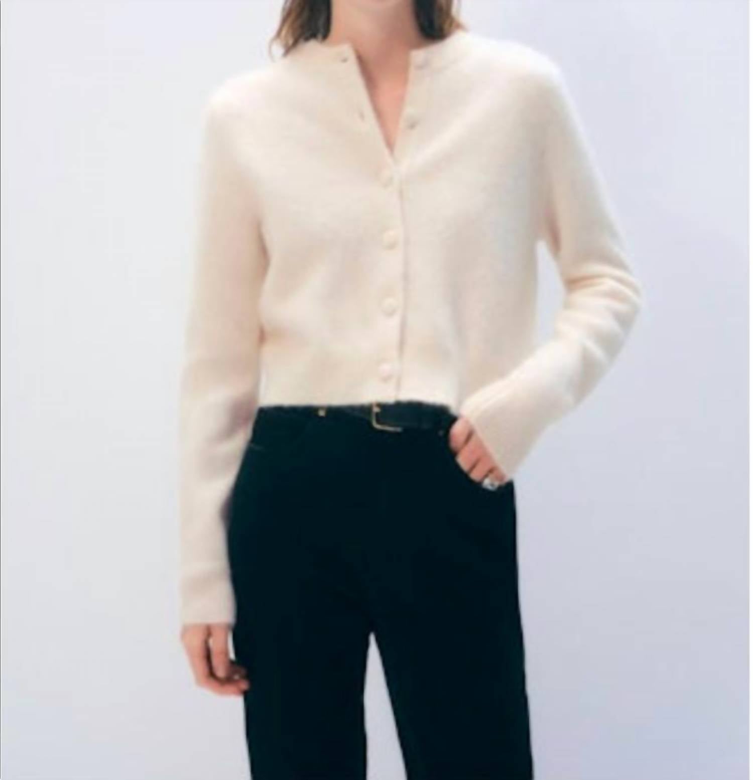 White + Warren - Brushed Cashmere Cardigan