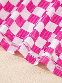 Aapparella - Women's Checkered 2-piece Skort Set