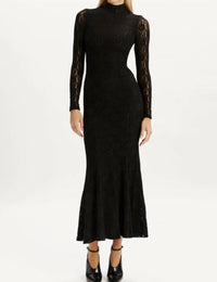 BARDOT Harlyn Lace Maxi Dress in black - women's dress