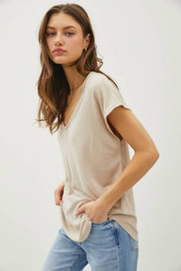 Be Cool - Jordan Raw Edge Linen Tee