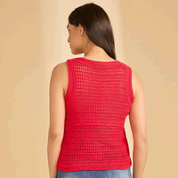 Fdj - Sleeveless Crochet Sweater