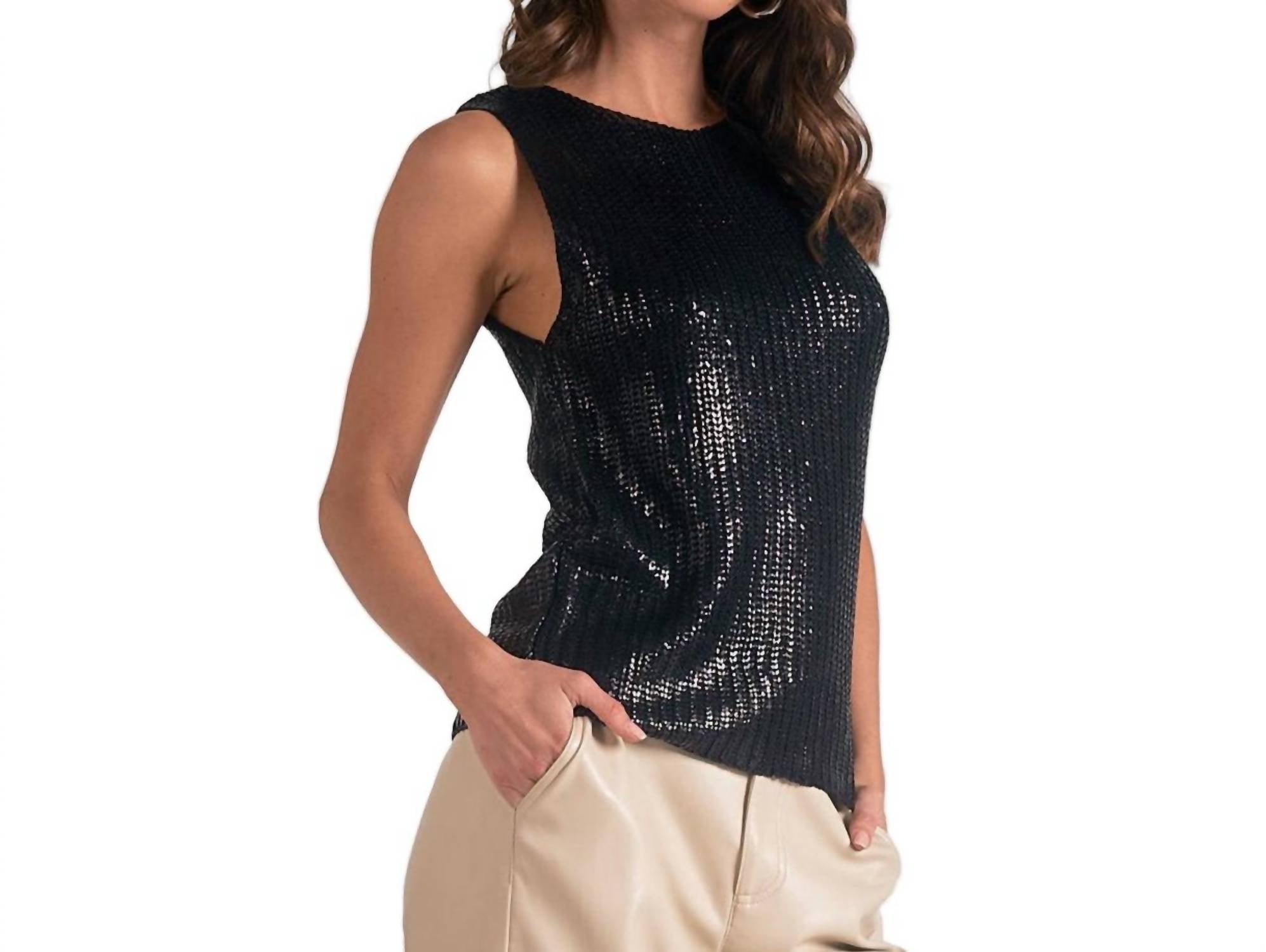 Elan - Shine On Sleeveless Sweater