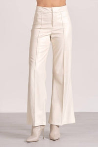 Elan - High Waisted Faux Leather Pants
