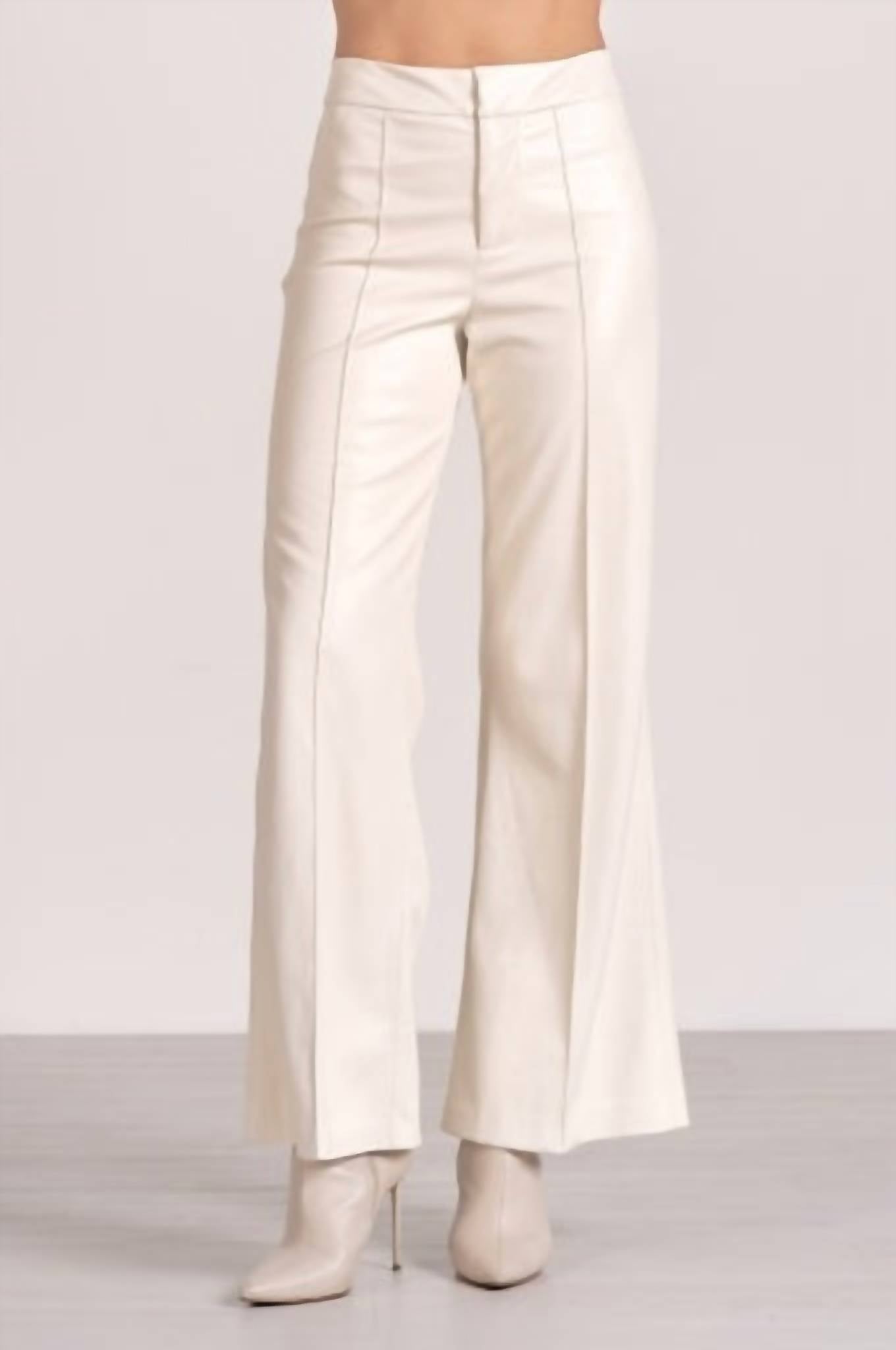 Elan - High Waisted Faux Leather Pants