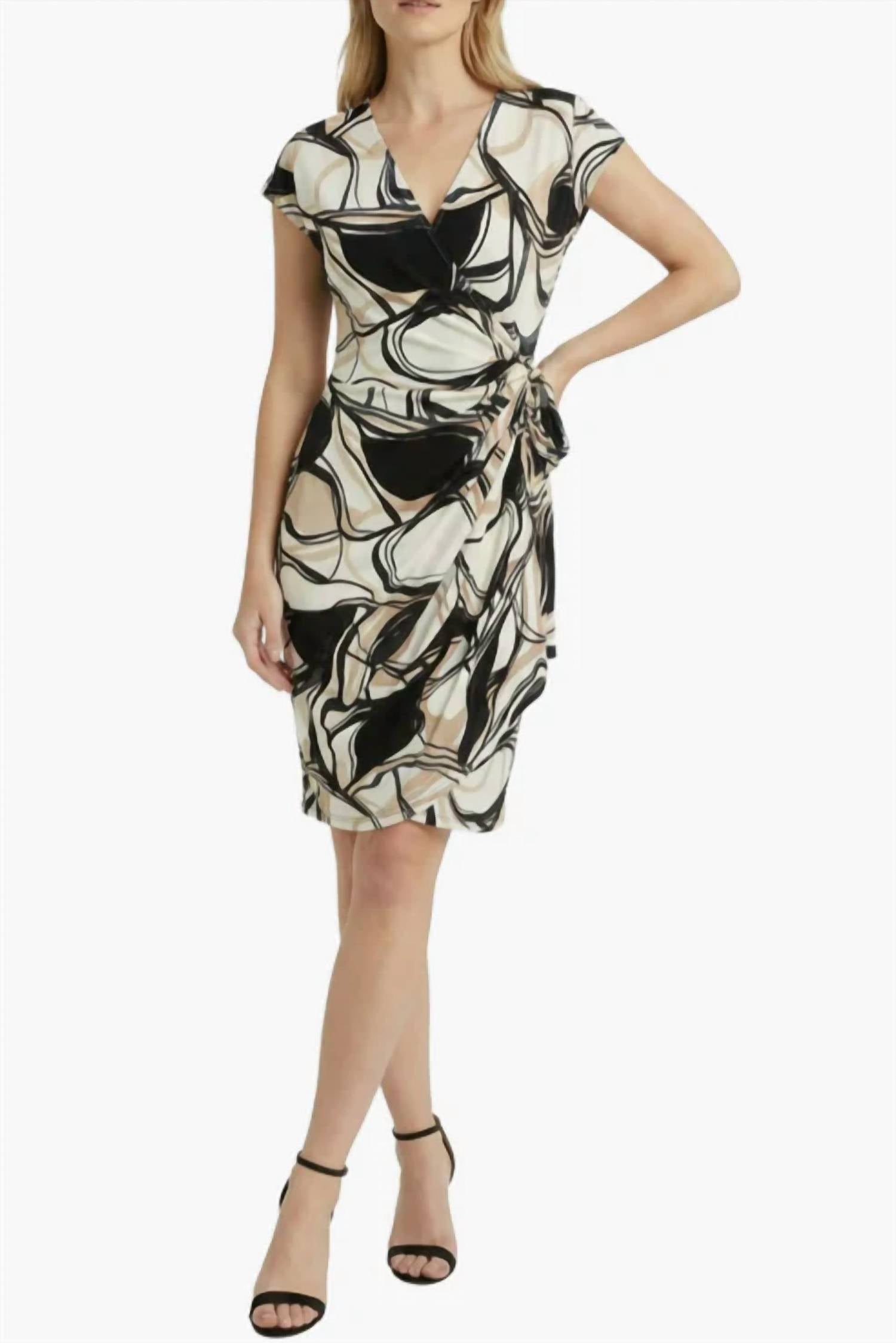 Maggy London - Printed Wrap Dress
