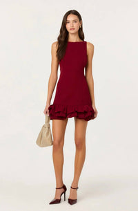 Astr - Elexis Ruffle Hem Mini Dress