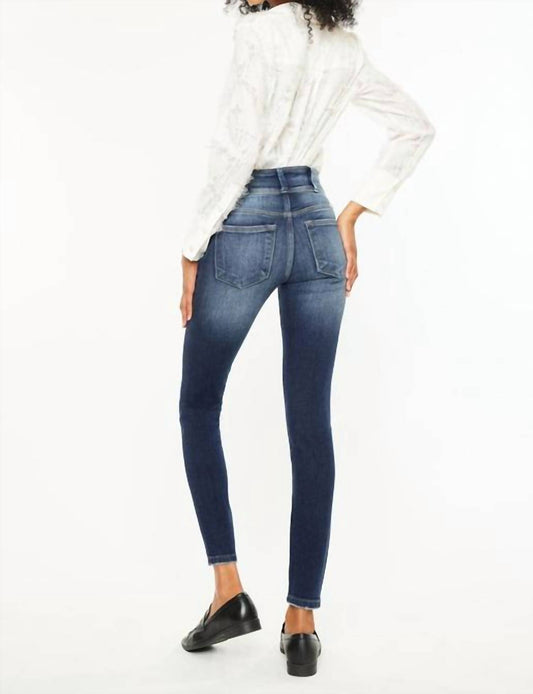 Kancan - Double Button High Rise Skinny Jean
