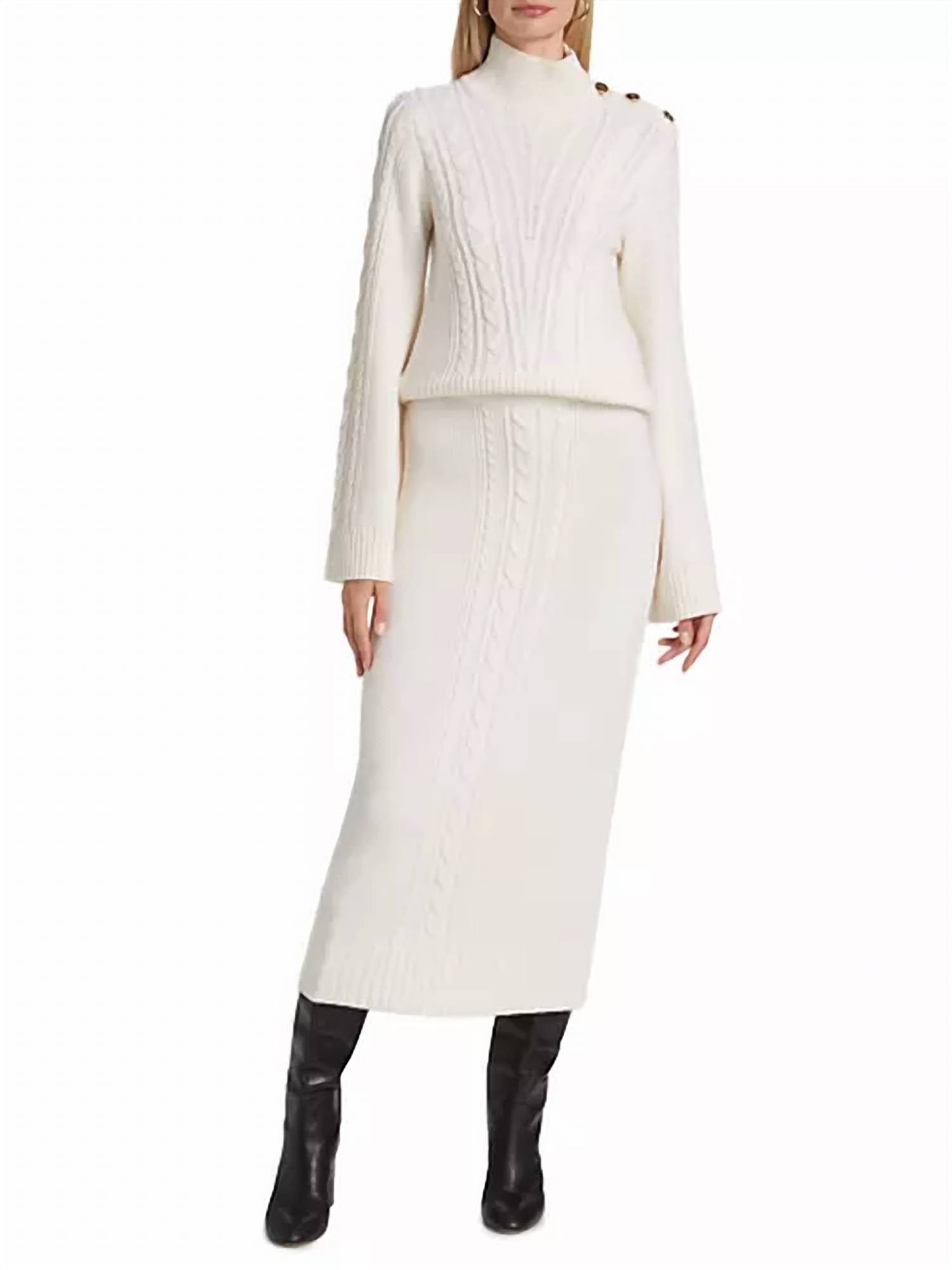 Derek Lam 10 Crosby - Valentin Cable Knit Skirt