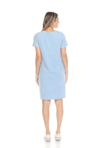 Floweret Knit Short Dress With Pockets