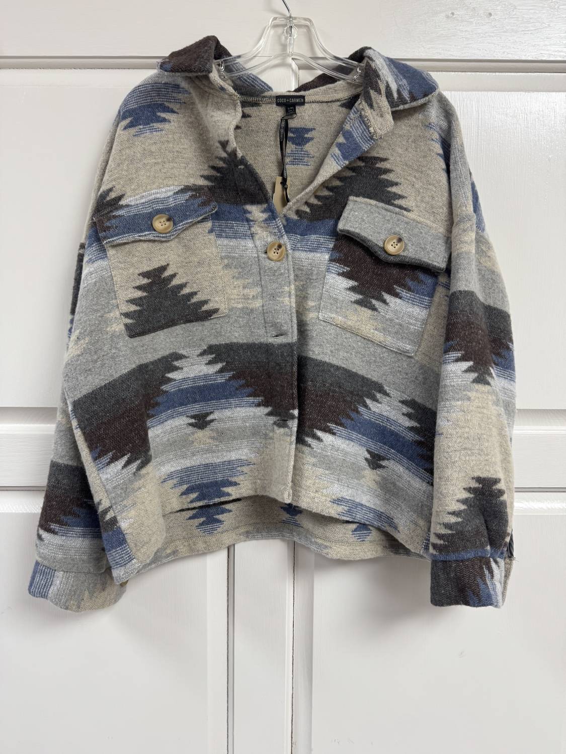 Coco + Carmen - Women's 2 Pocket Sweater With Collar