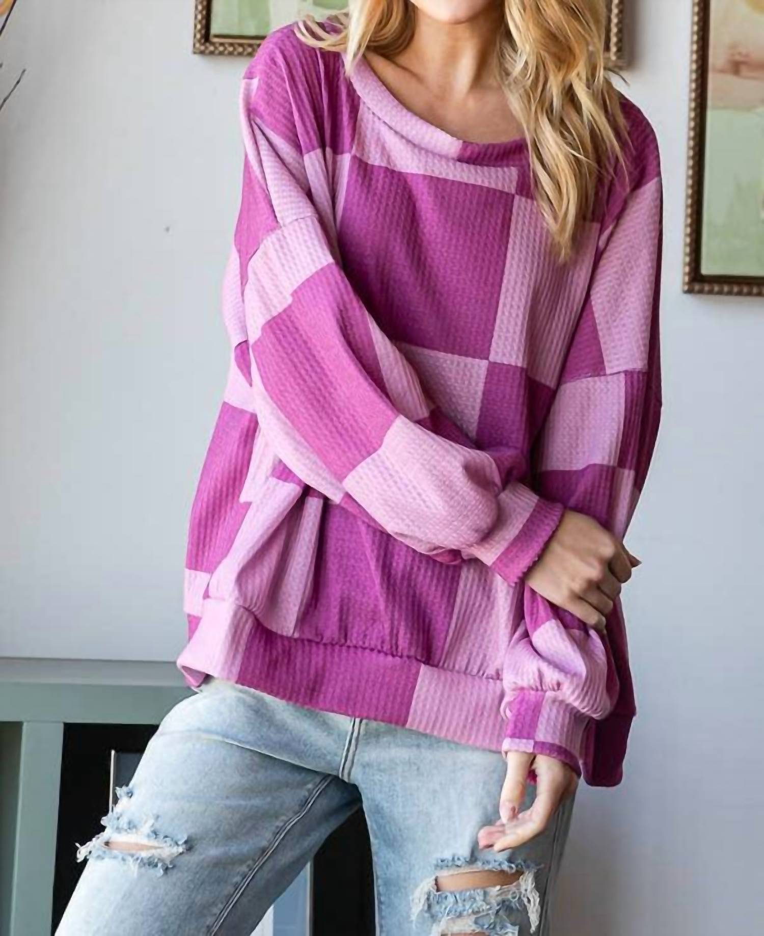 Hopely - Checkered Sweatshirt