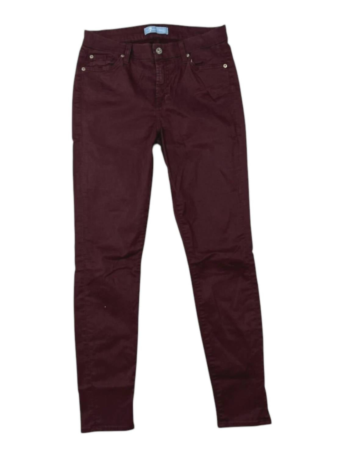 7 For All Mankind Women's Ankle Super Skinny Jeans in mulberry - women's jeans