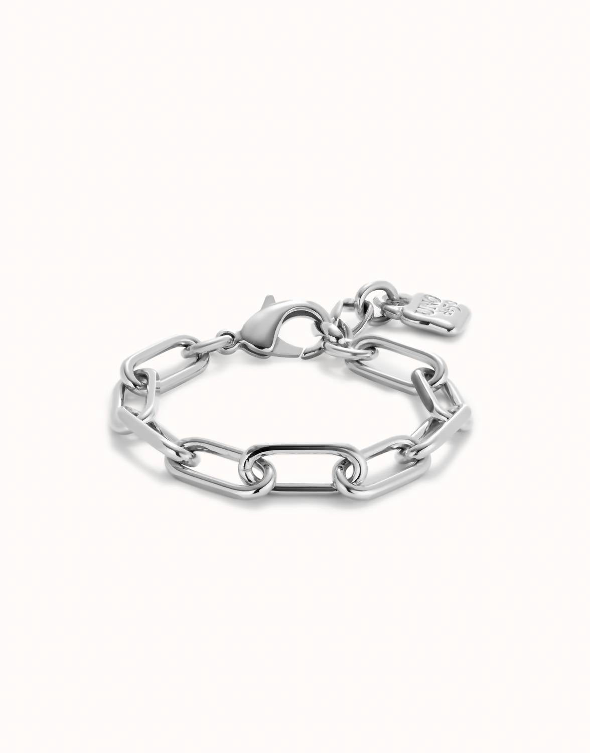 Unode50 - Unisex Paper Clip Link Bracelet With Padlock