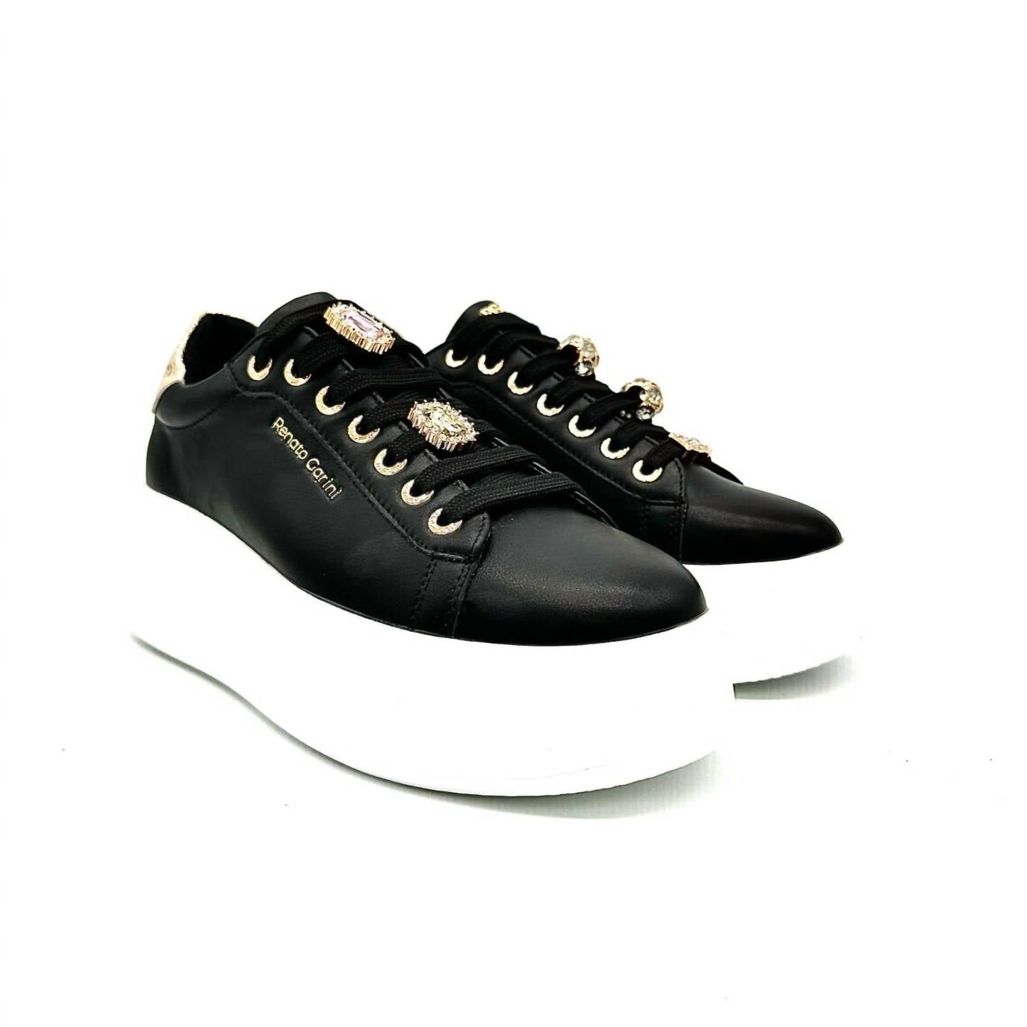 Renato Garini - Women's Bedazzled Laces Sneaker
