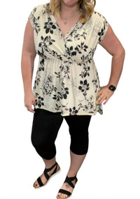 White Birch - Floral Hi-Low Tunic