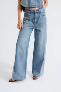 Daze - Wanderer Mid Rise Palazzo Jeans
