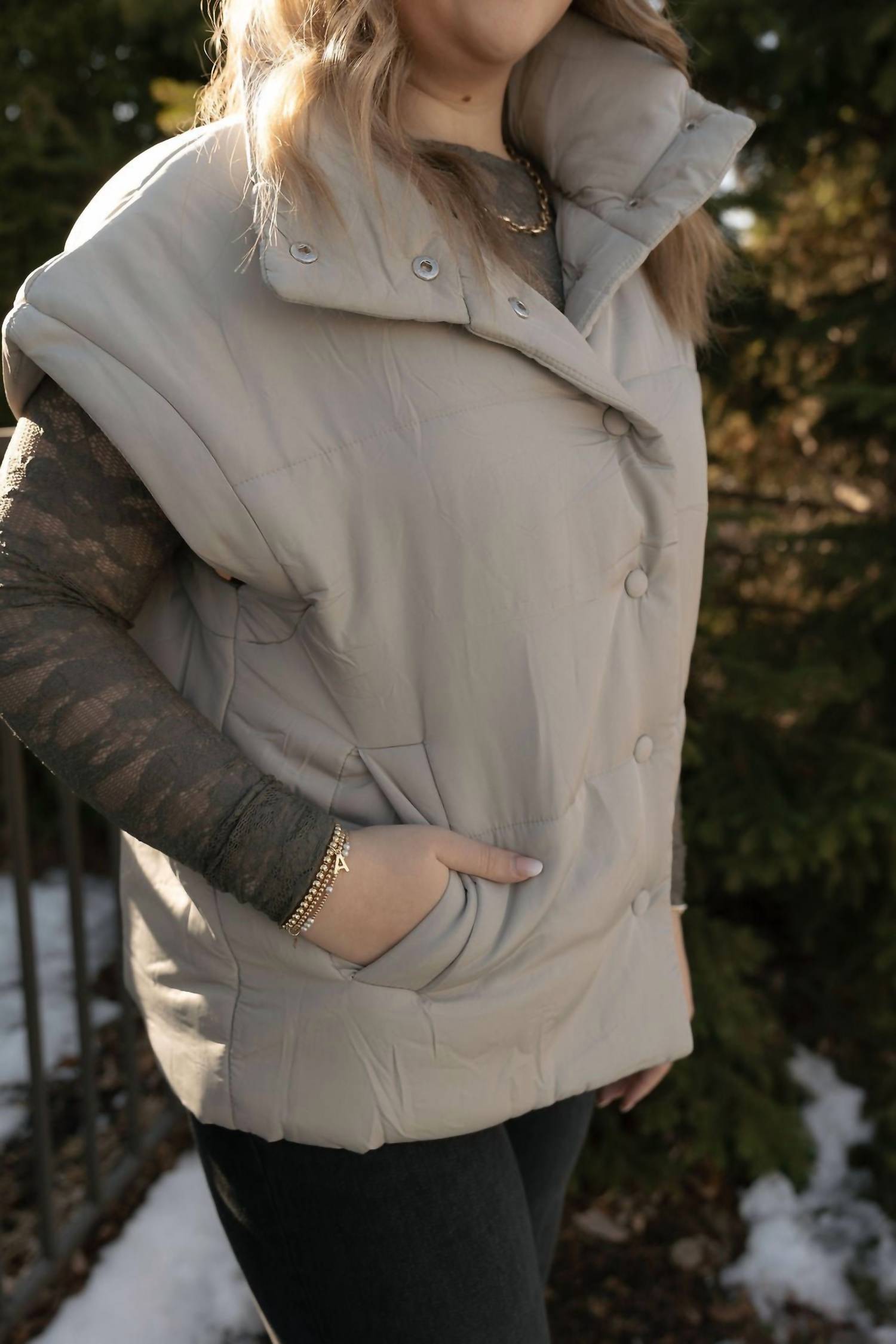 Blu Pepper - Oversized Puffer Vest