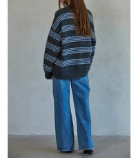 By Together - Knit Striped Crew Neck Sweater