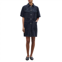 CLOSED Women's Short Denim Dress in dark grey - women's dress - view 4