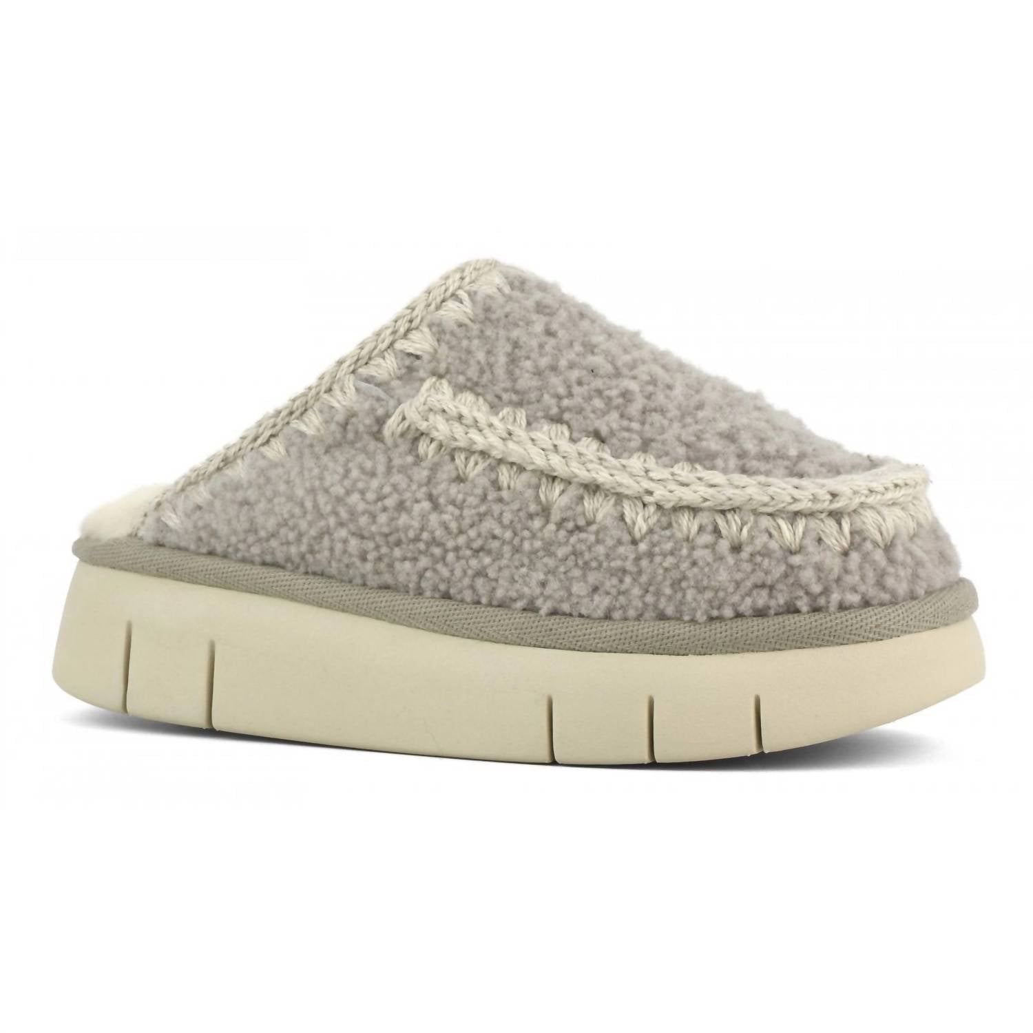 Mou - Women's Curly Sheepskin Clog
