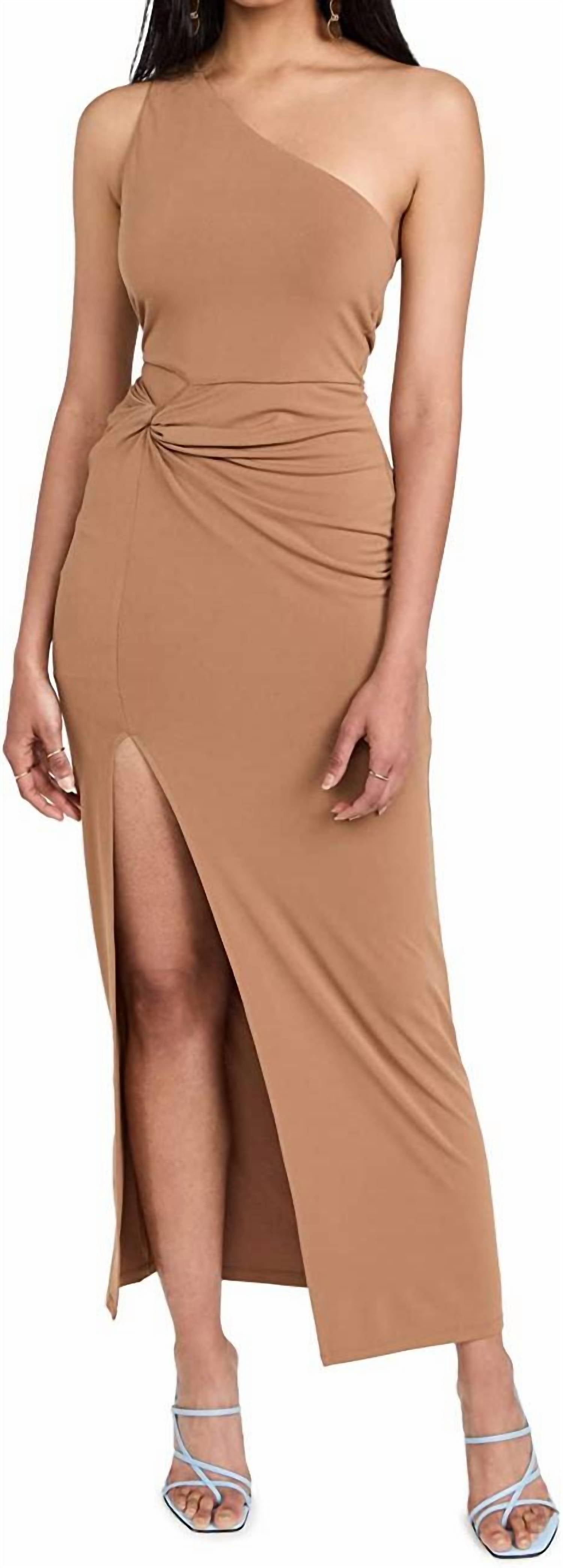 Alice + Olivia - Ashby Front Twist Hip Cutout Midi Dress