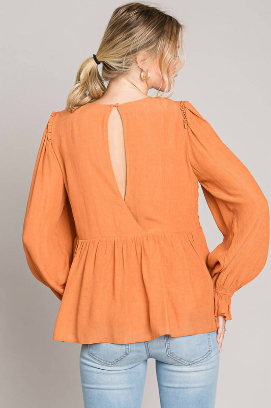 Heyson - Flare Crinkled Blouse